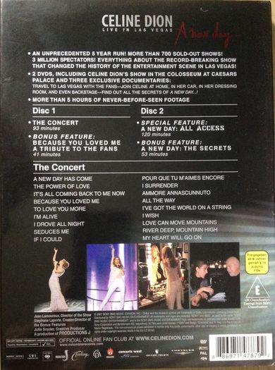 Celine Dion [2007] Live In Las Vegas - A New Day... [Music 2xDVD Digipack]