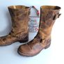 Dr Martens cowboy mid calf brown leather buckle boots UK6 EU39 US8 Image 5