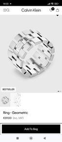 Calvin Klein geometric ring