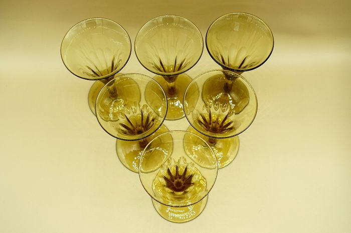 Very rare Regency period Champagne Flutes Glasses (Crystal)