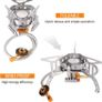 Windproof Camping Gas Stove - Odoland Portable Collapsible Outdoor Camping Stove with Piezo Ignition Backpacking Stove for Outdoor Cooking Hiking Picnic and Trekking (FREE POSTAGE) Image 5