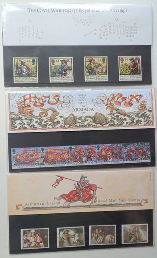 3 x GB Presentation Packs - Mint Stamps