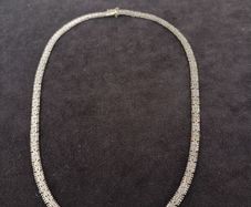925  Sterling Silver V Necklace Elegance