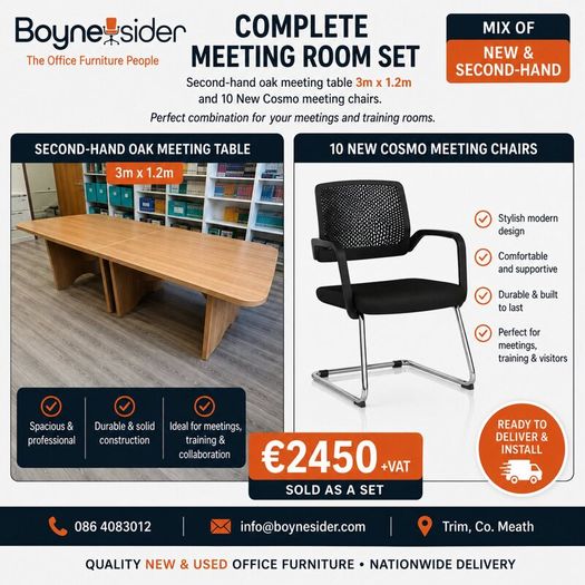 Meeting table and chairs set