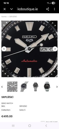 Seiko 5 Sports SKX 42.5mm Bracelet Watch Brand New