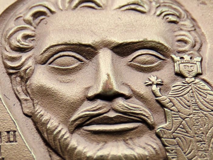 Frederick II Holy Roman Emperor | solid Bronze coin medal by Werner Godec