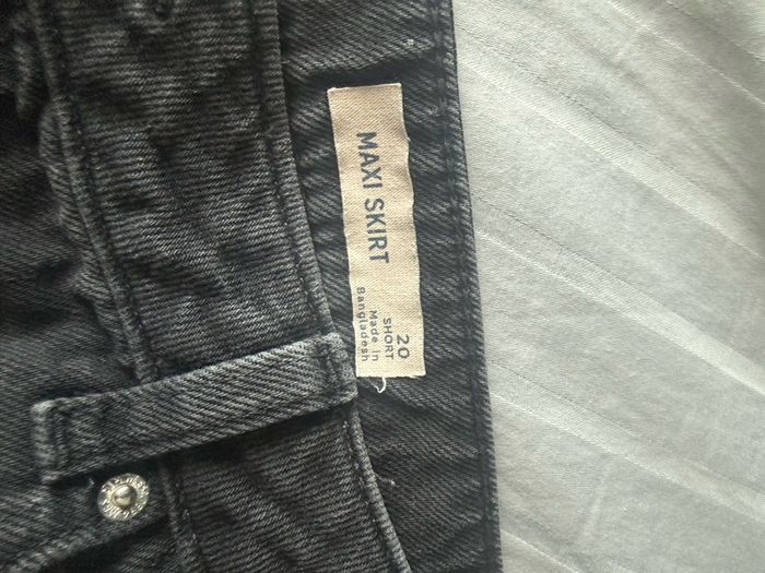 M&S Black Denim Skirt Size 20