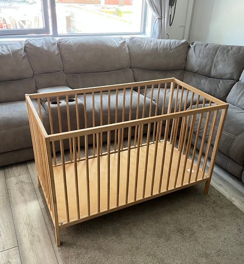 IKEA Cot. 120cm x60cm.  Baby Infant cot bed