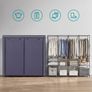 Clothes Wardrobe, Portable Closet, Garment Organiser Rack with 4 Hanging Rails Image 3