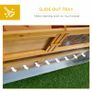 Rabbit Hutch Outdoor Guinea Pig Hutch with Run, Small Animal Off-ground Duck House Hideaway Backyard with Openable Roof, 125.5 x 100 x 49cm, Orange Image 5