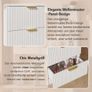 Large Dressing Table with LED Lighting Mirror and Sockets, 12 Jewellery Hooks and 5 Drawers, Dressing Table with Open Shelves for the Bedroom (White) Image 7