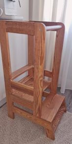 Montessori Kitchen Helper Tower _Solid Pine Wood