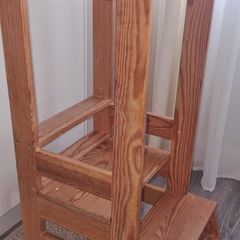 Montessori Kitchen Helper Tower _Solid Pine Wood