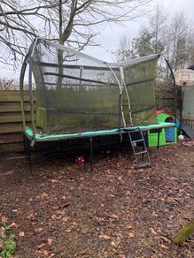 trampoline & swing set