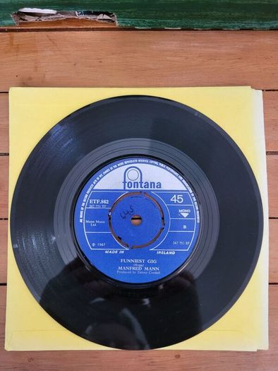 Manfred Mann Funniest Gig 7 inch Single Fontana ETF 862 Irish Pressing