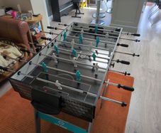 Foosball and mini pool table