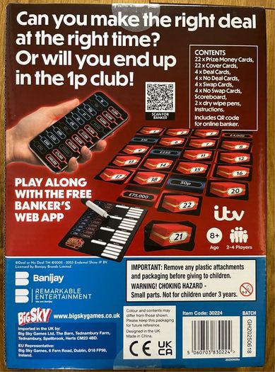 Deal of no deal Takeaway Game