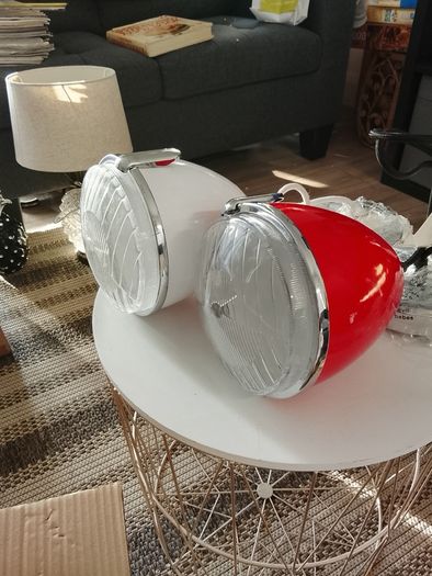Two Replica 2CV Ceiling Lights
