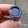 Rare Not To Be Taken 1/2oz blue glass bottle Image 4