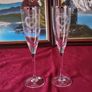New In Box And Never Used Pair Of Duiske Glass 25th Anniversary Silver Band Flutes Image 3