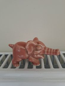 Vintage mini pink elephant