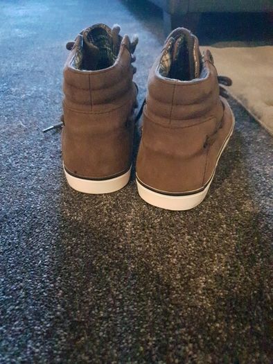 new boys brown high top boots