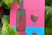 Mini Art - Original Wine Art on Canvas