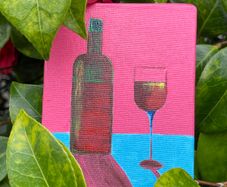 Mini Art - Original Wine Art on Canvas