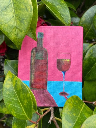 Mini Art - Original Wine Art on Canvas