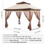 Patio Gazebo, 11 x 11 FT Pop up Gazebo for 8-10 Person, with Mosquito Netting, Metal Frame, and PU Coated 250D Oxford Cloth, Outdoor Canopy Shelter for Patio, Backyard, Lawn, Garden, Deck Image 5