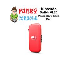 Nintendo Switch OLED Console EVA Hard Protective Case Zip Cover Carry Bag Pouch Red