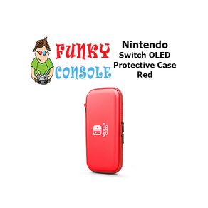 Nintendo Switch OLED Console EVA Hard Protective Case Zip Cover Carry Bag Pouch Red