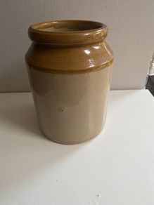 Vintage stoneware storage Jar