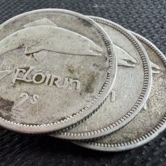 3 Silver Florin coins Ireland