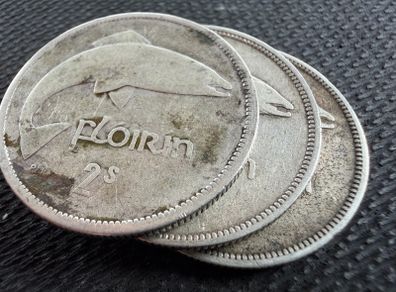 3 Silver Florin coins Ireland
