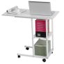 Home Office Rolling Wheel Notebook PC Stand With Storage Rack Image 2