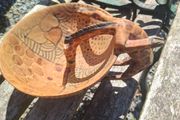 African giraffe wooden bowl
