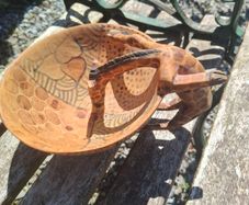 African giraffe wooden bowl