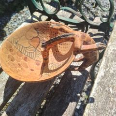 African giraffe wooden bowl