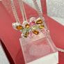 Multi-Tourmaline & White Zircon Pendant with Chain Image 9