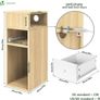 Set of 2 Narrow Bedside Table Image 5