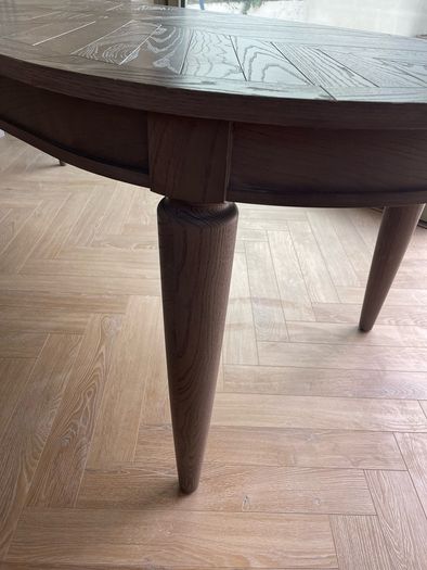 Monroe dark oak extendable dining table