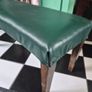 Library footstool Vintage faux racing green fauzx lea5her long footstool Image 2