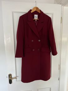 Elegant Winter Burgundy Overcoat