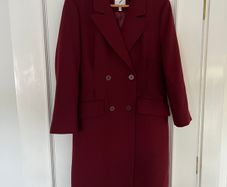 Elegant Winter Burgundy Overcoat