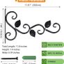Hanging Basket Bracket 2 Pcs Plant Hooks, Hanging Basket Brackets Outdoor Metal Garden Hanging Hook Wall Plant Hanger Brackets for Hanging Plants Lanterns Bird Feeders Fence (Black) Image 5