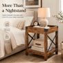Farmhouse End Table with 2-Tier Storage Shelf, Modern Accent Table Small Coffee Table,Wood Nightstand for Living Room Bedroom Office and Small Spaces,Rustic Brown Image 4