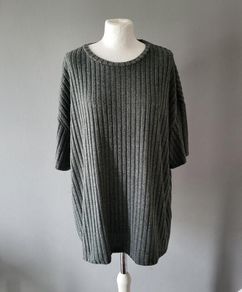 Shein grey ribbed top, Size 3XL / UK22
