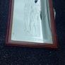 Dr Edmund Rice founder of the Christian brothers etched mirror,came from a old school,hard to come by ,heavy,lovely display,a piece of irish history,,hard to come by, buyer collects,sold as seen ,sorry pics not more clearer,I gave wood a light polish. Image 10