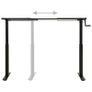 Manual Height Adjustable Standing Desk Frame Hand Crank Black Image 2